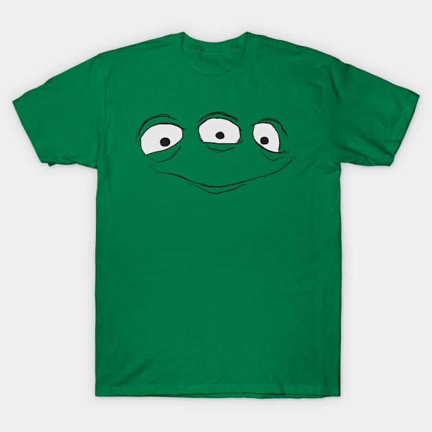 Alien Face Tee T-Shirt by DarkChoocoolat